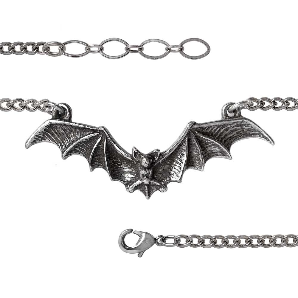 Alchemy - Gothic Bat Armband - Silberfarben